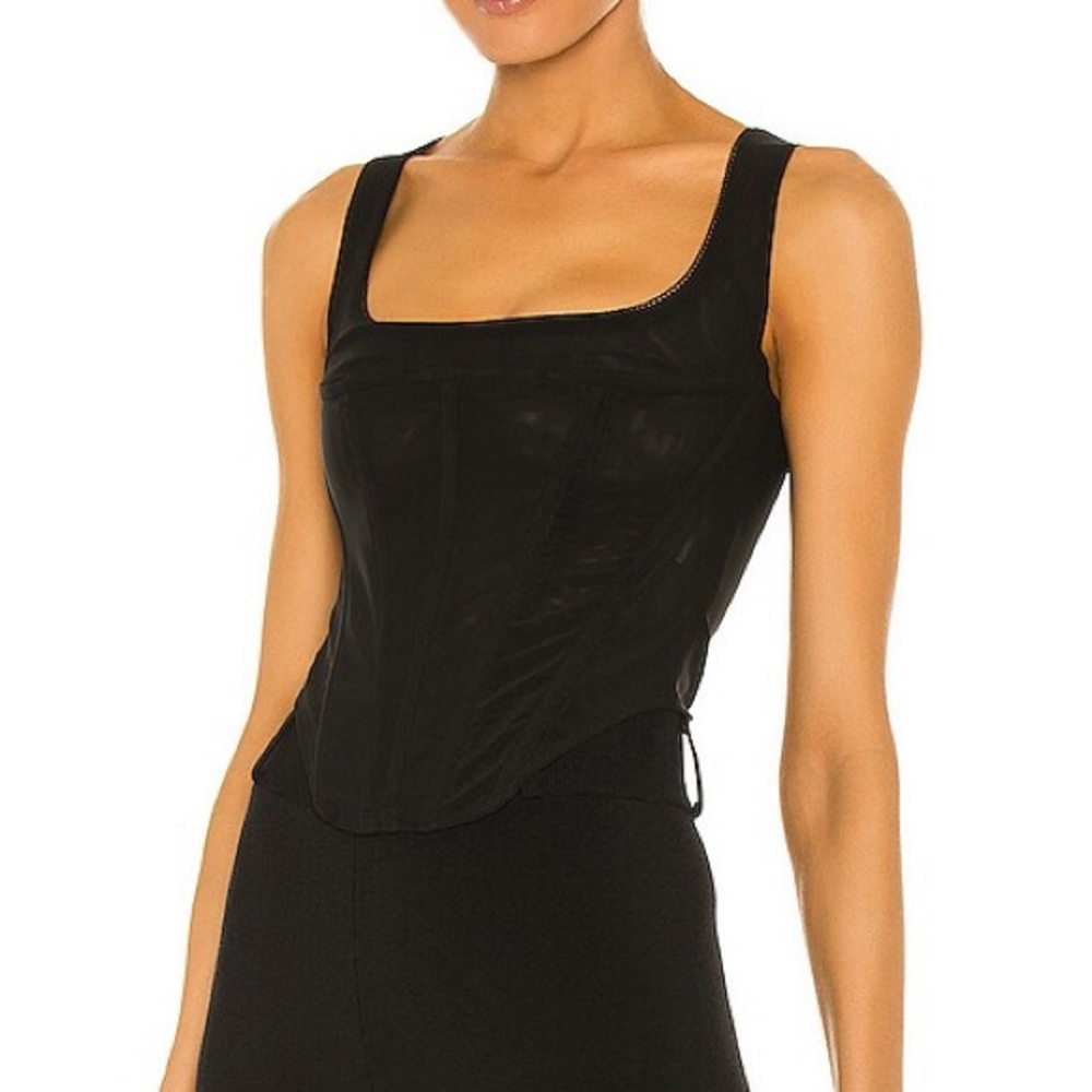 Miaou Campbell Black Square-Neck Corset